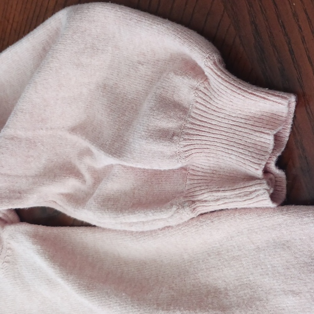 Source Unknown Pink Rhinestone Turtleneck Sweater - image 3